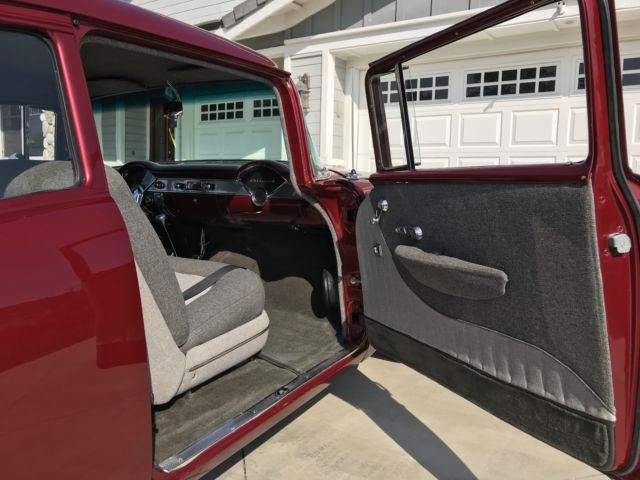 1956 Maroon Chevrolet Bel Air/150/210 2- Door Sedan