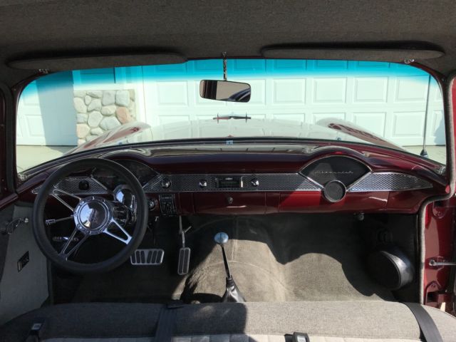 1956 Maroon Chevrolet Bel Air/150/210 2- Door Sedan