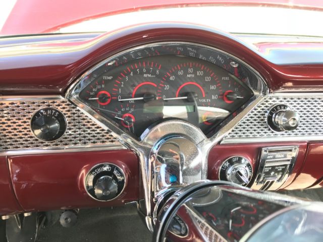 1956 Maroon Chevrolet Bel Air/150/210 2- Door Sedan