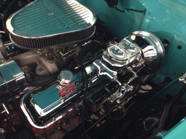 1956 Turquoise and white Chevrolet Bel Air/150/210 Sedan