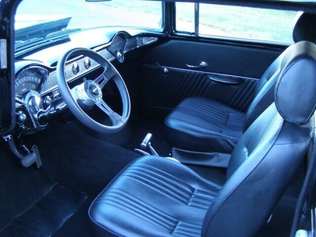 1956 Black Chevrolet Bel Air/150/210 Sedan