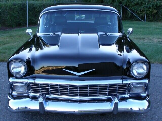 1956 Black Chevrolet Bel Air/150/210 Sedan