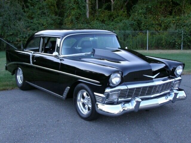 1956 Black Chevrolet Bel Air/150/210 Sedan