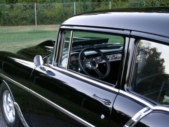 1956 Black Chevrolet Bel Air/150/210 Sedan