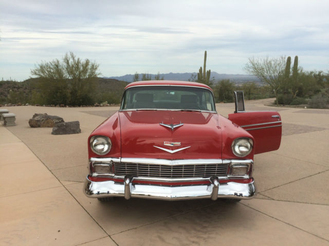 1956 Red Chevrolet Bel Air/150/210 Hard Top