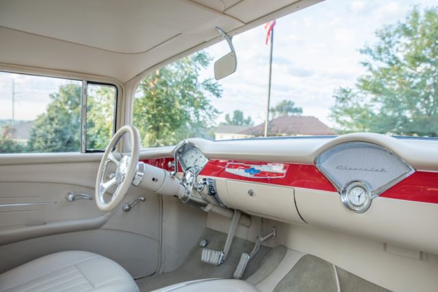 1956 Red/White Chevrolet Bel Air/150/210 Sedan