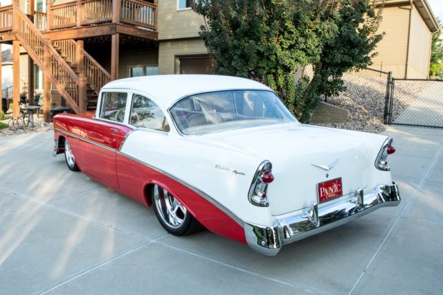 1956 Red/White Chevrolet Bel Air/150/210 Sedan