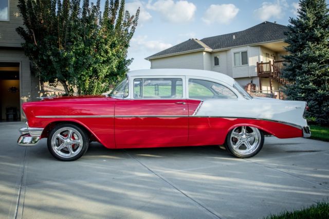 1956 Red/White Chevrolet Bel Air/150/210 Sedan