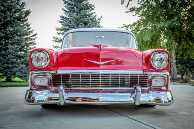 1956 Red/White Chevrolet Bel Air/150/210 Sedan