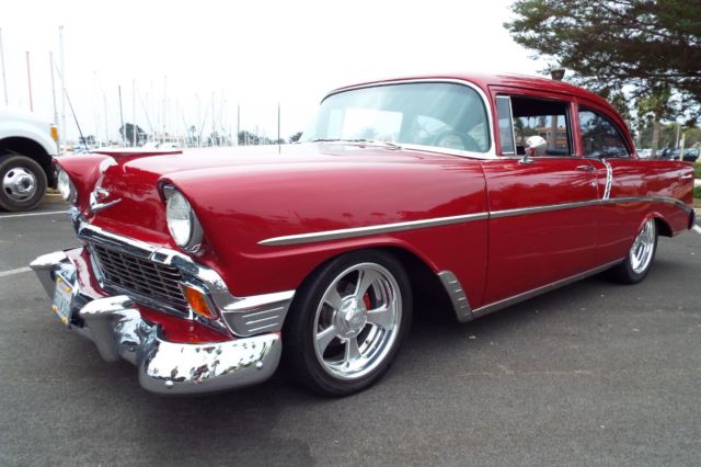 1956 Burgundy Chevrolet Bel Air/150/210 Coupe