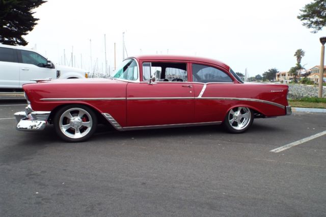 1956 Burgundy Chevrolet Bel Air/150/210 Coupe