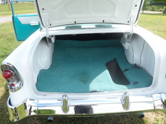 1956 Light Blue and White Chevrolet Bel Air/150/210 Coupe