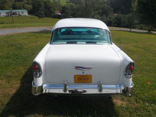 1956 Light Blue and White Chevrolet Bel Air/150/210 Coupe