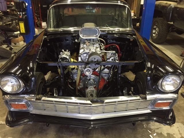 1956 Black Chevrolet Bel Air/150/210 Coupe