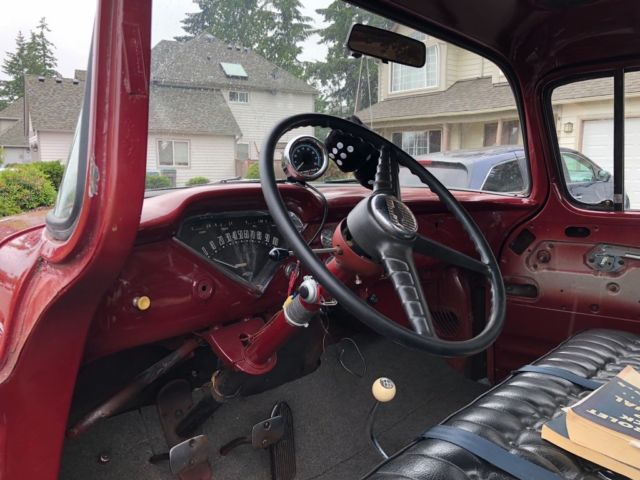 1956 Burgundy Chevrolet Other Pickups Cab & Chassis
