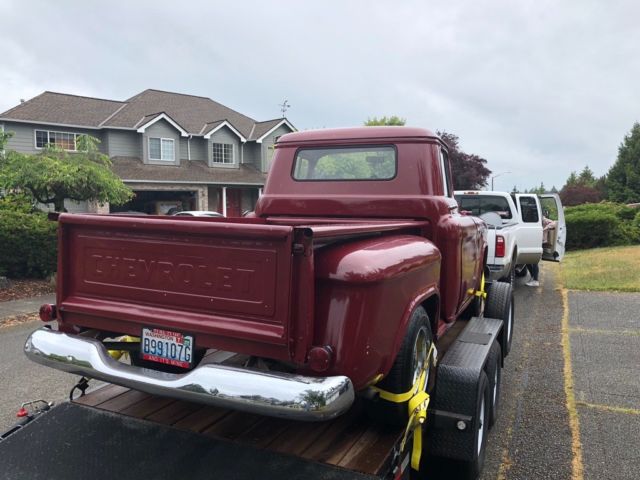 1956 Burgundy Chevrolet Other Pickups Cab & Chassis