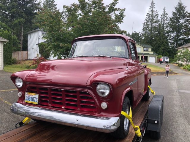 1956 Burgundy Chevrolet Other Pickups Cab & Chassis