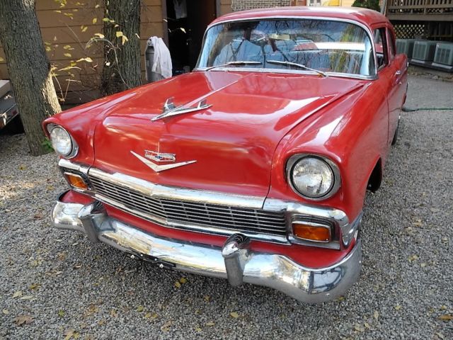 1956 Red Chevrolet Bel Air/150/210 Coupe