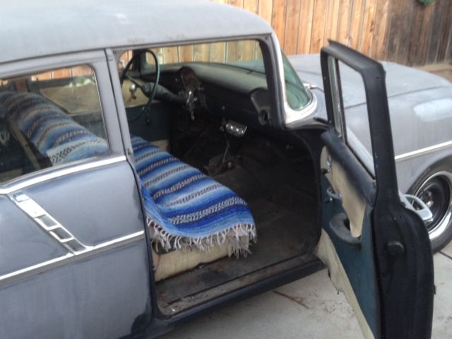 1956 Gray Chevrolet Bel Air/150/210 Sedan