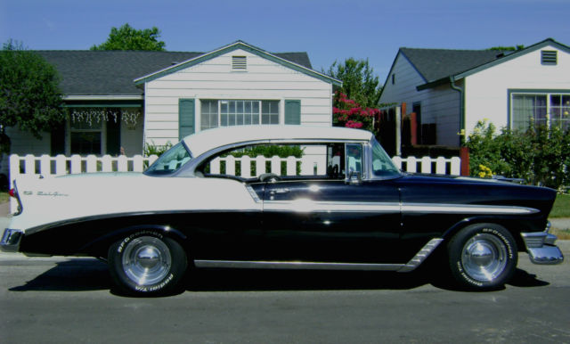 1956 Black and White Chevrolet Bel Air/150/210