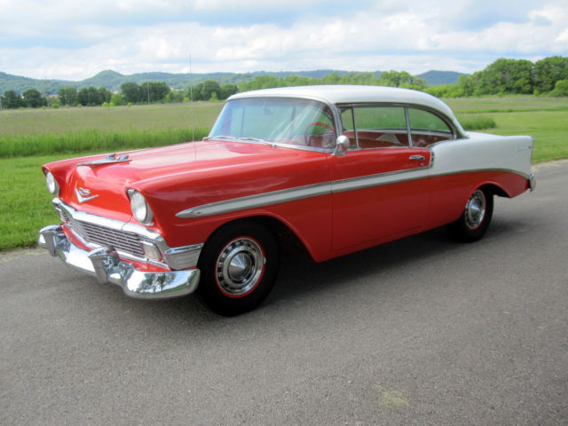 1956 Red and White Chevrolet Bel Air/150/210 U/K