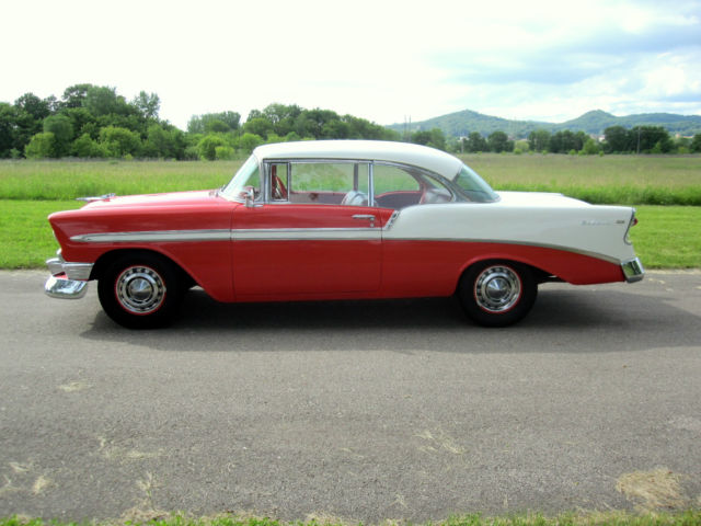 1956 Red and White Chevrolet Bel Air/150/210 U/K