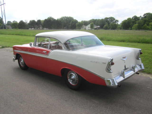 1956 Red and White Chevrolet Bel Air/150/210 U/K