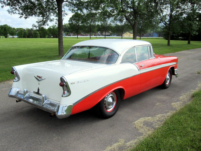 1956 Red and White Chevrolet Bel Air/150/210 U/K