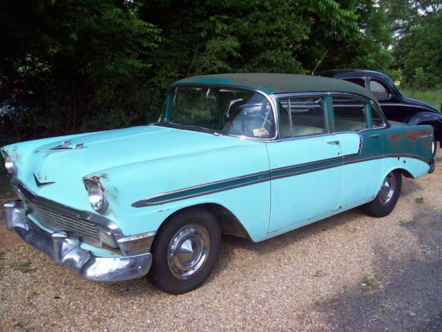 1956 Green Chevrolet Bel Air/150/210 Sedan