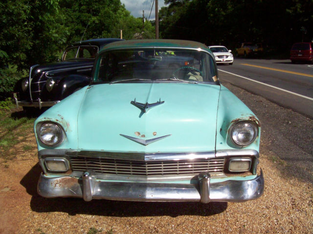 1956 Green Chevrolet Bel Air/150/210 Sedan