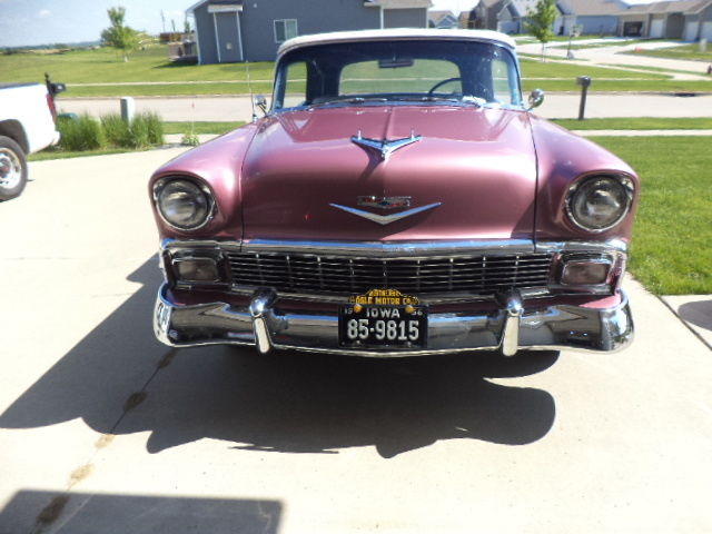1956 DUSK PLUM/INDIA IVORY Chevrolet Bel Air/150/210 Convertible