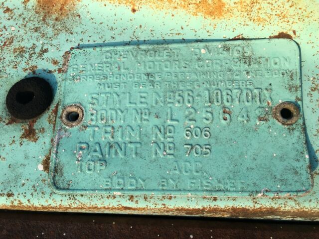 1956 Blue Chevrolet Bel Air/150/210 Convertible