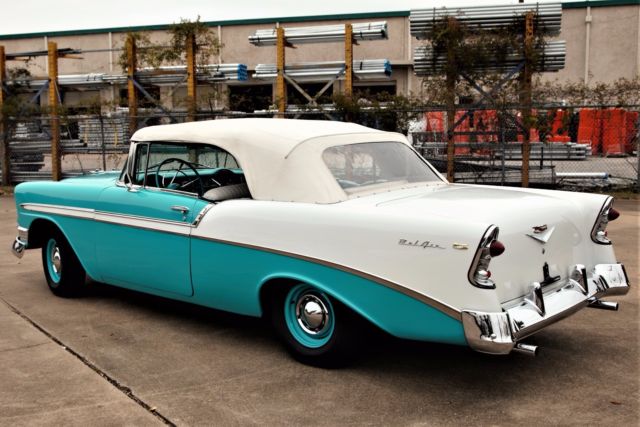 1956 TURQUOISE WITH WHITE Chevrolet Bel Air/150/210 Convertible
