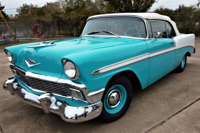 1956 TURQUOISE WITH WHITE Chevrolet Bel Air/150/210 Convertible