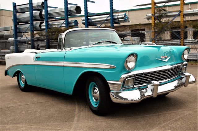 1956 TURQUOISE WITH WHITE Chevrolet Bel Air/150/210 Convertible
