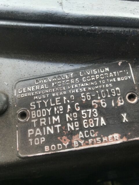 1956 687A onyx black Chevrolet Bel Air/150/210 Sedan