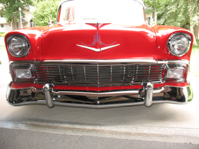 1956 Red/White Chevrolet Bel Air/150/210 Sedan