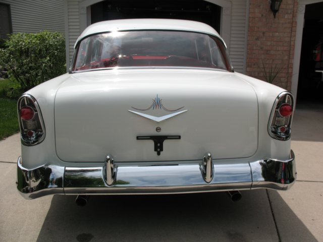 1956 Red/White Chevrolet Bel Air/150/210 Sedan
