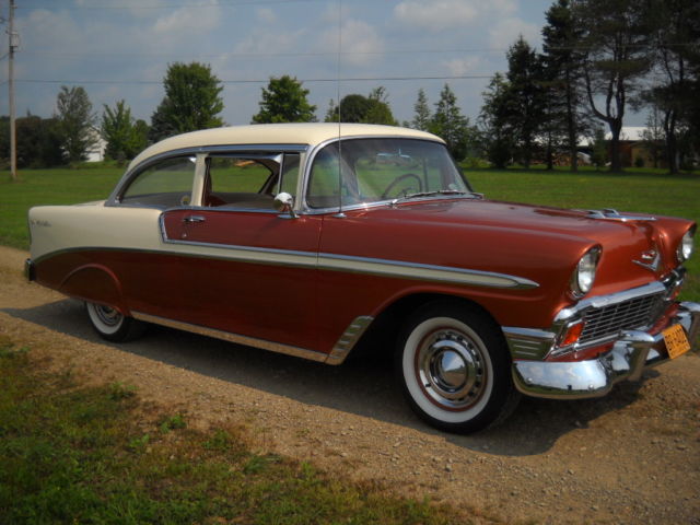 1956 Sierra Gold/Adobe Beige Chevrolet Bel Air/150/210 2 Door Sedan