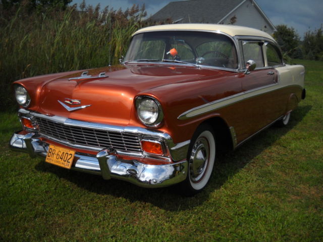 1956 Sierra Gold/Adobe Beige Chevrolet Bel Air/150/210 2 Door Sedan