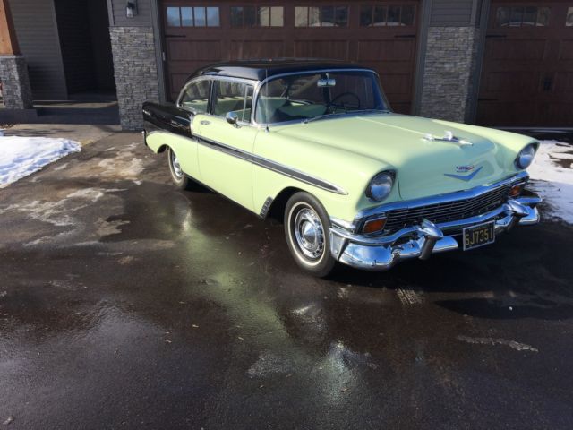 1956 Black Chevrolet Bel Air/150/210 Sedan