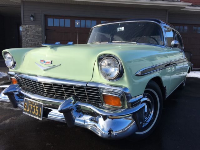 1956 Black Chevrolet Bel Air/150/210 Sedan
