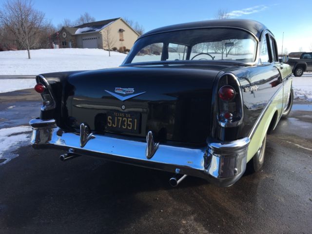1956 Black Chevrolet Bel Air/150/210 Sedan