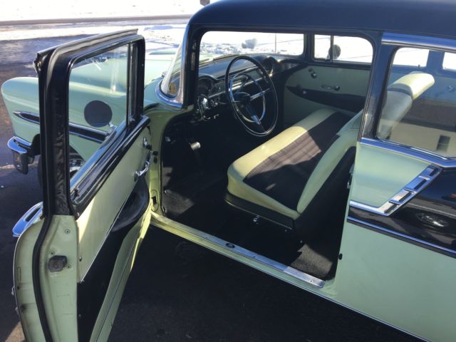 1956 Black Chevrolet Bel Air/150/210 Sedan