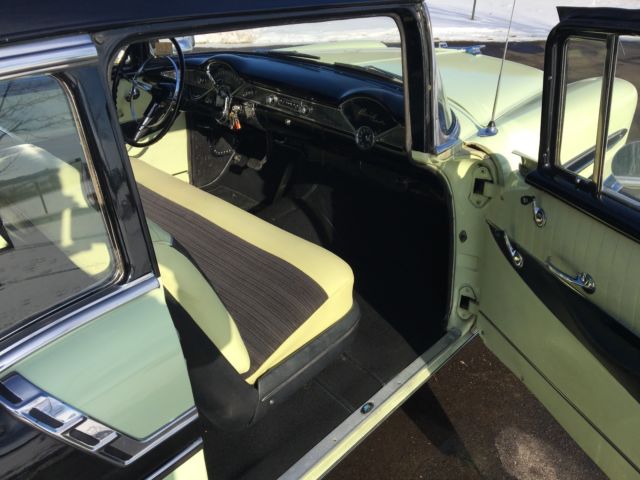 1956 Black Chevrolet Bel Air/150/210 Sedan