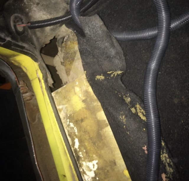 1956 Black and Yellow Chevrolet Bel Air/150/210 Sedan