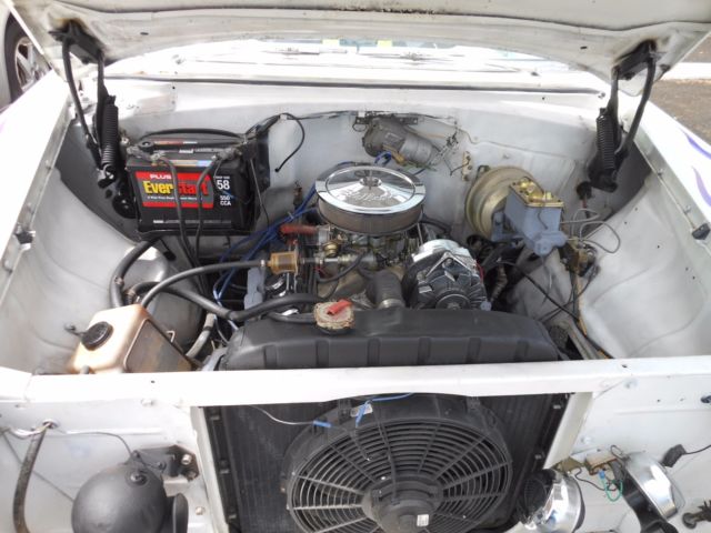 1956 White w/ purple ghost flames Chevrolet Bel Air/150/210 Sedan