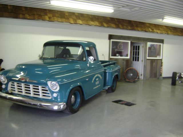 1956 aqua blue Chevrolet pick up Pickup
