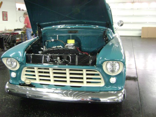 1956 aqua blue Chevrolet pick up Pickup