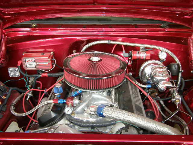 1956 Red and White Pearl Metallic Chevrolet Bel Air/150/210 Sedan